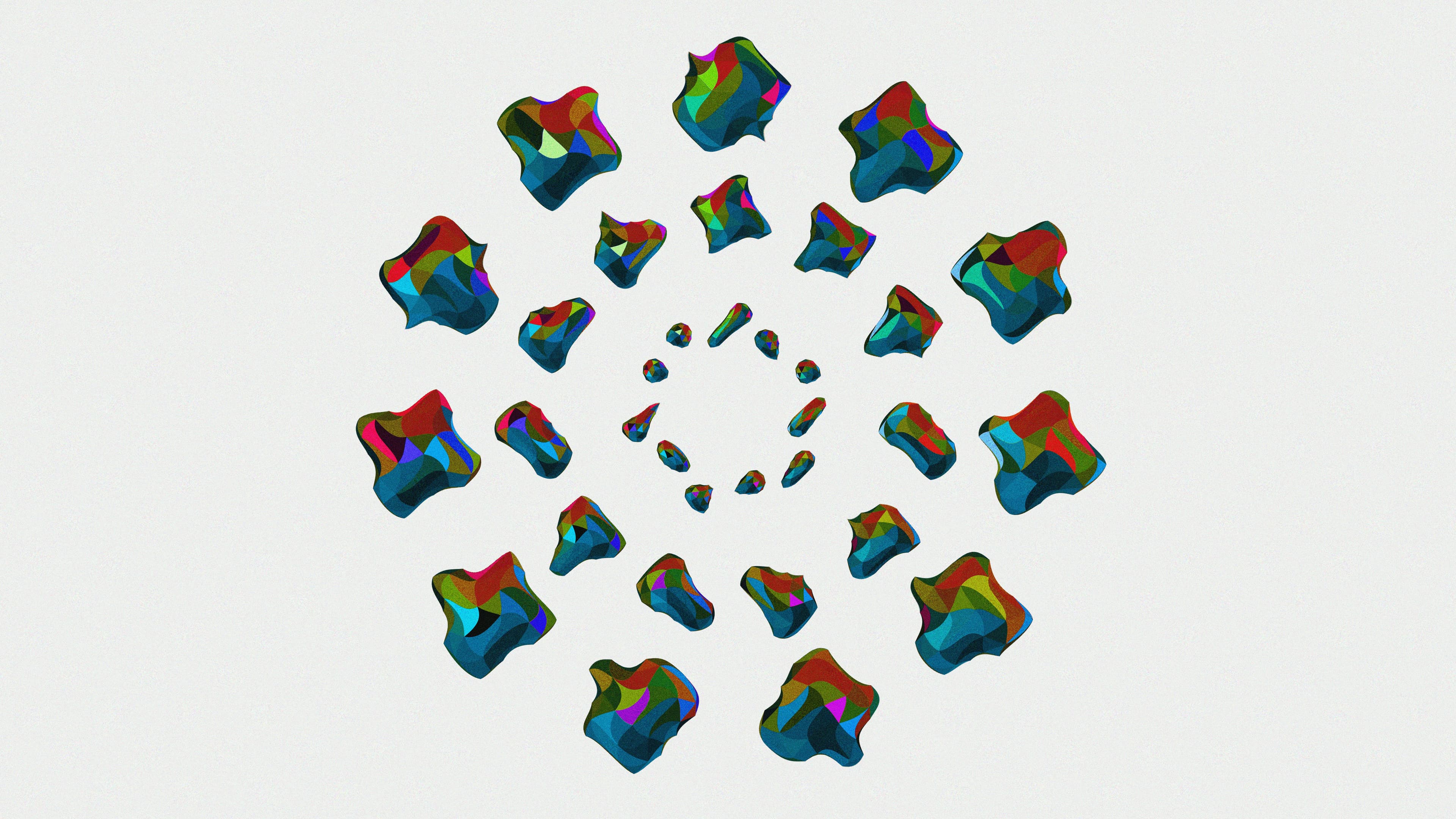 Abstract colourful shapes